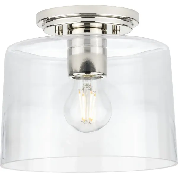 Adley Collection One-Light Clear Glass Flush Mount - Image 4