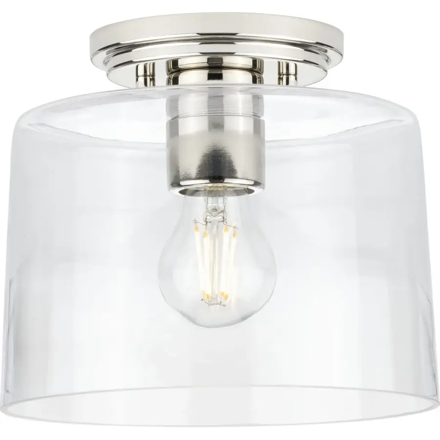 Adley Collection One-Light Clear Glass Flush Mount - Image 4