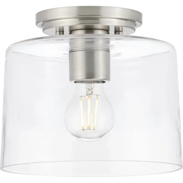 Adley Collection One-Light Clear Glass Flush Mount - Image 5