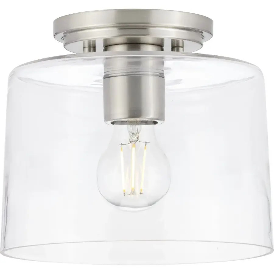 Adley Collection One-Light Clear Glass Flush Mount - Image 5