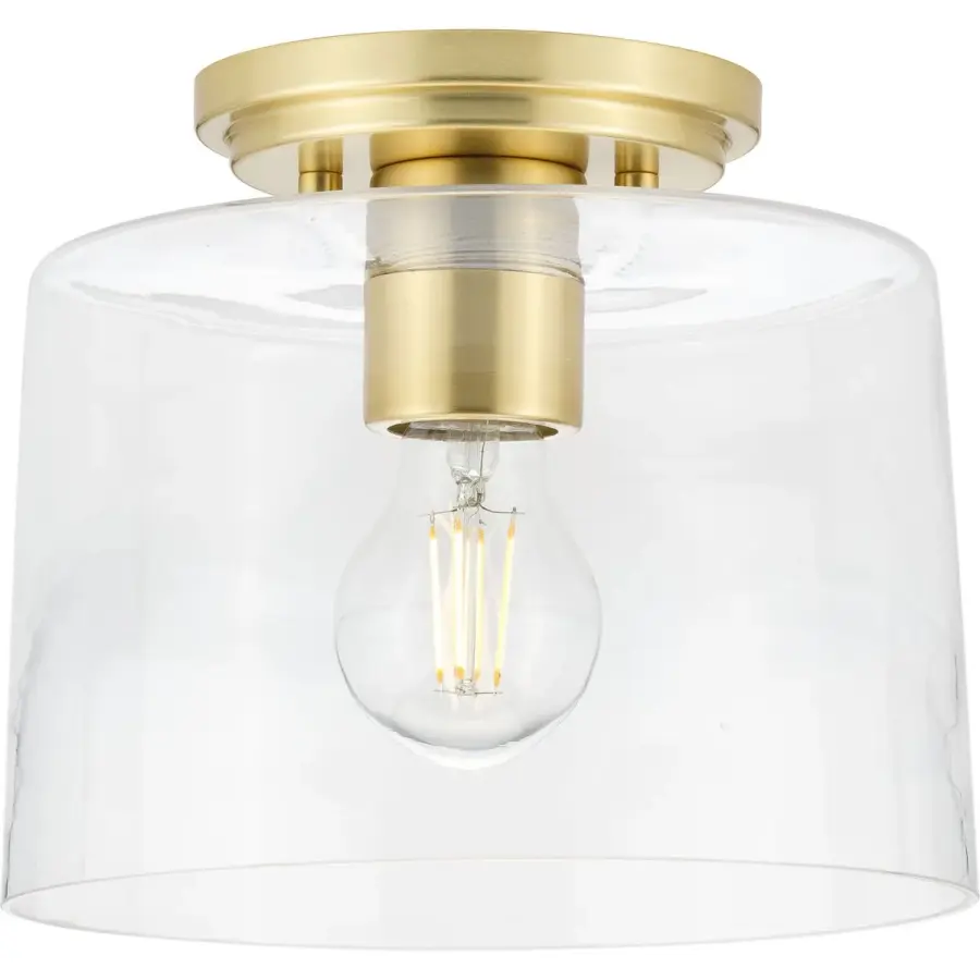 Adley Collection One-Light Clear Glass Flush Mount - Image 6