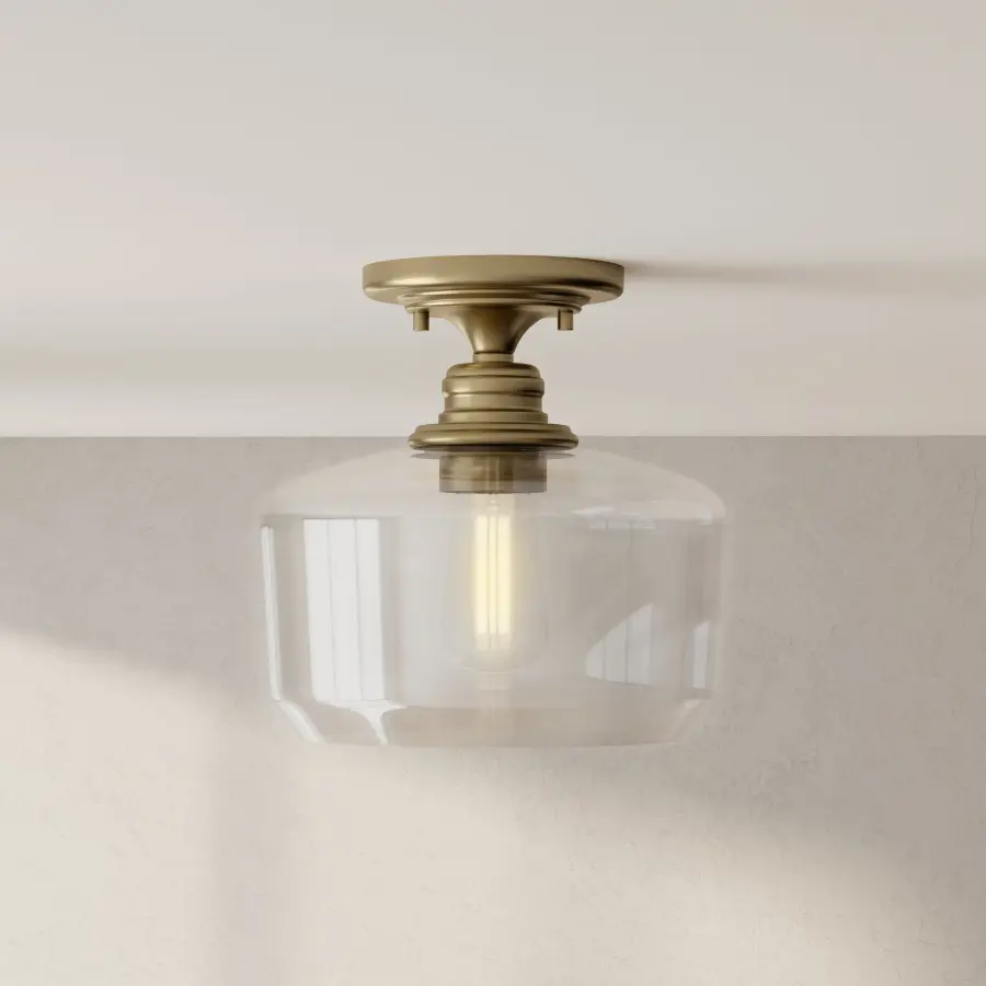 Aiken Clear Glass Flush Mount Light - Image 2
