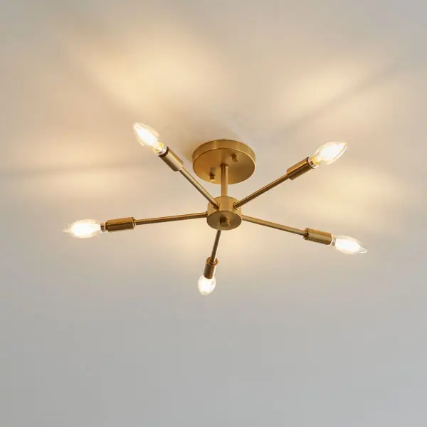 Delayne Five-Light Semi-Flush Mount - Image 7