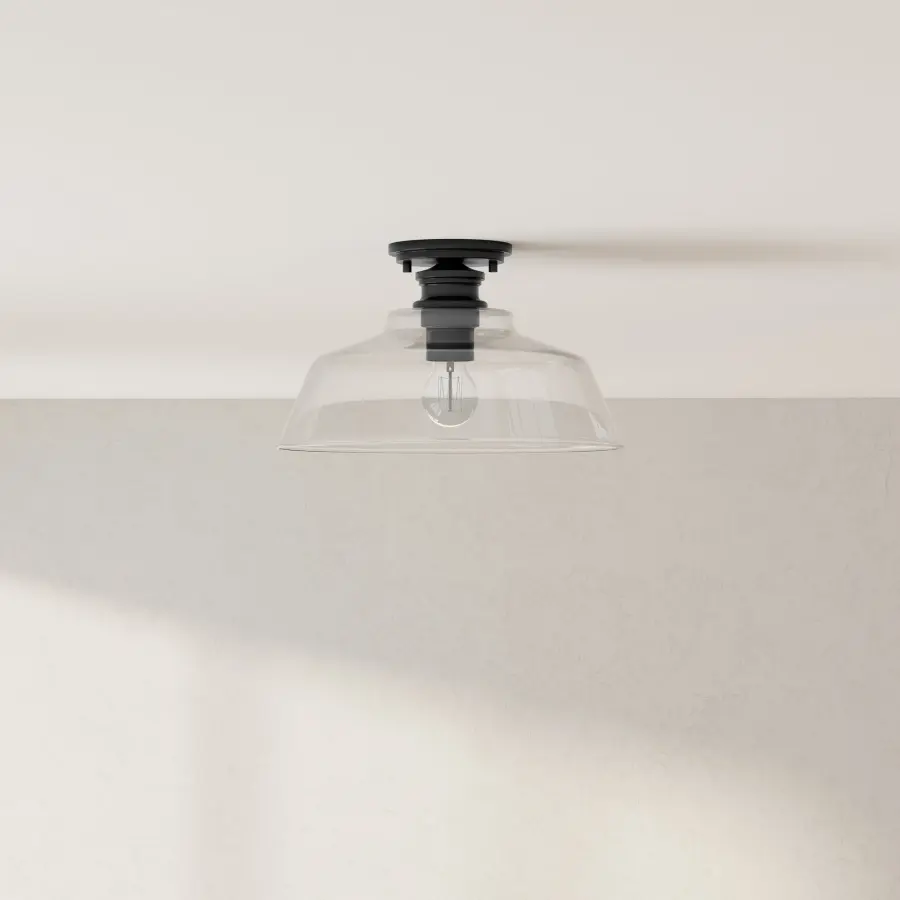 Singleton Collection One-Light 14" Semi-Flush Mount - Image 1