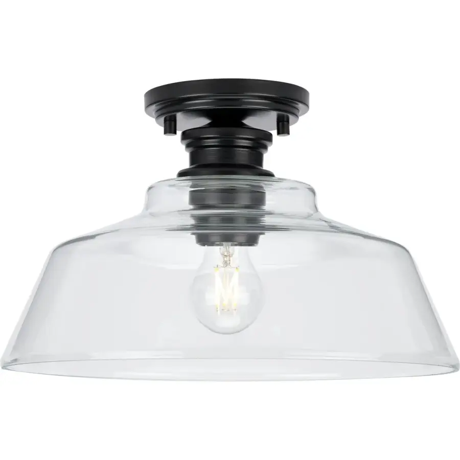 Singleton Collection One-Light 14" Semi-Flush Mount - Image 3