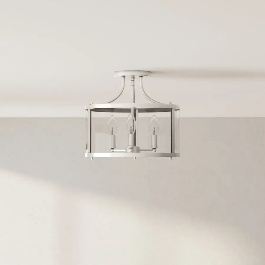 Gilliam Collection 13" Three-Light Semi-Flush Mount - Image 1