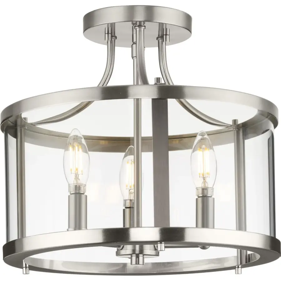 Gilliam Collection 13" Three-Light Semi-Flush Mount - Image 3