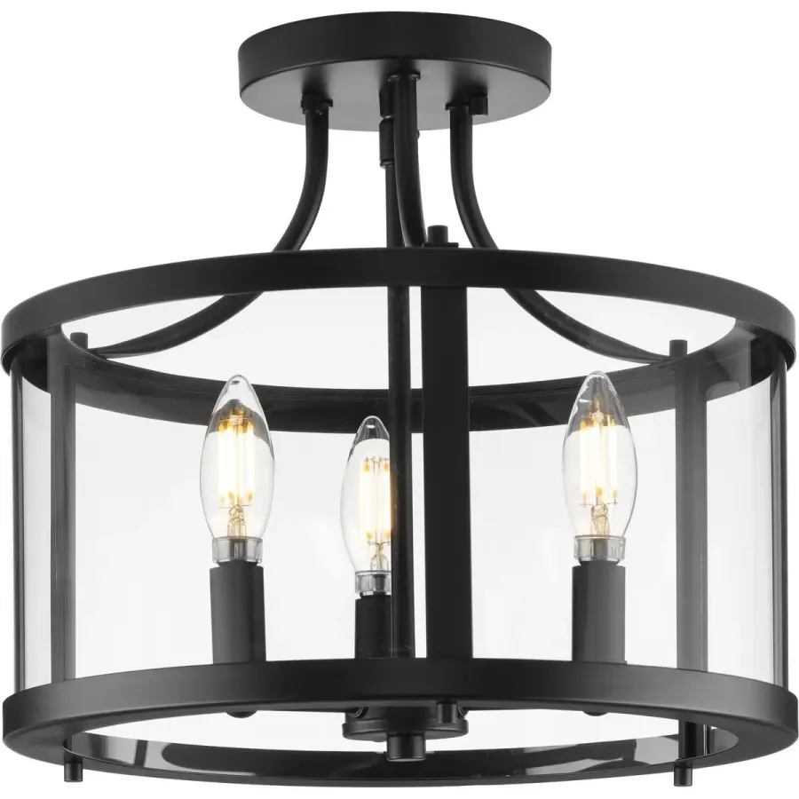 Gilliam Collection 13" Three-Light Semi-Flush Mount - Image 4