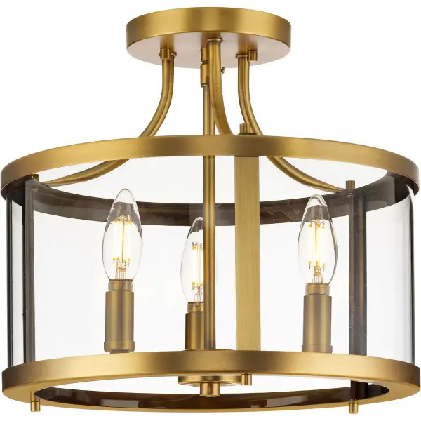 Gilliam Collection 13" Three-Light Semi-Flush Mount - Image 5