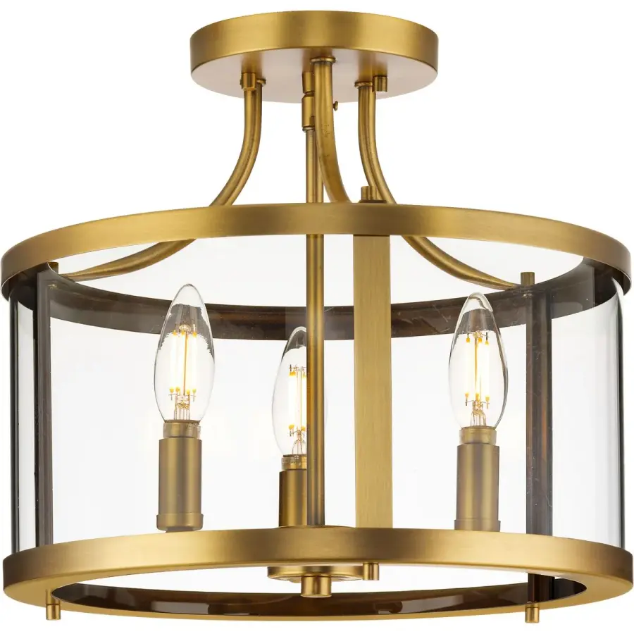 Gilliam Collection 13" Three-Light Semi-Flush Mount - Image 5