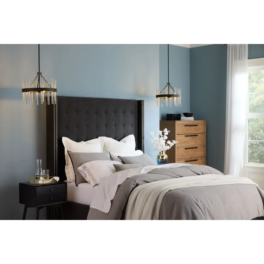 Orrizo 16" Three-Light Black Semi-Flush Convertible - Image 4