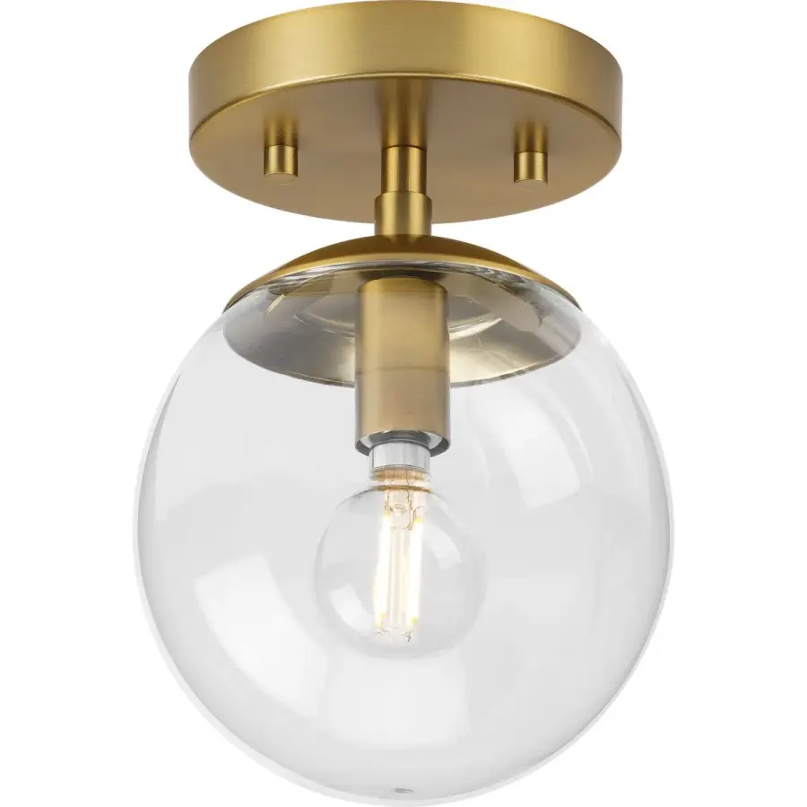 Atwell One-Light Semi-Flush Mount in Brushed Nickel - Image 1