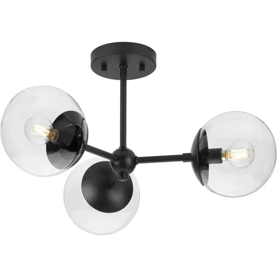 Atwell Three-Light Semi-Flush Mount in Brushed Nickel - Image 4