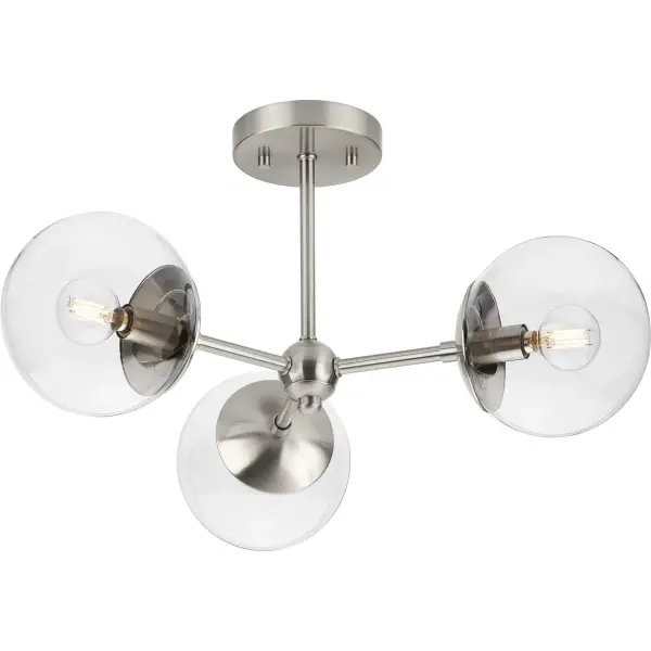 Atwell Three-Light Semi-Flush Mount in Brushed Nickel - Image 5