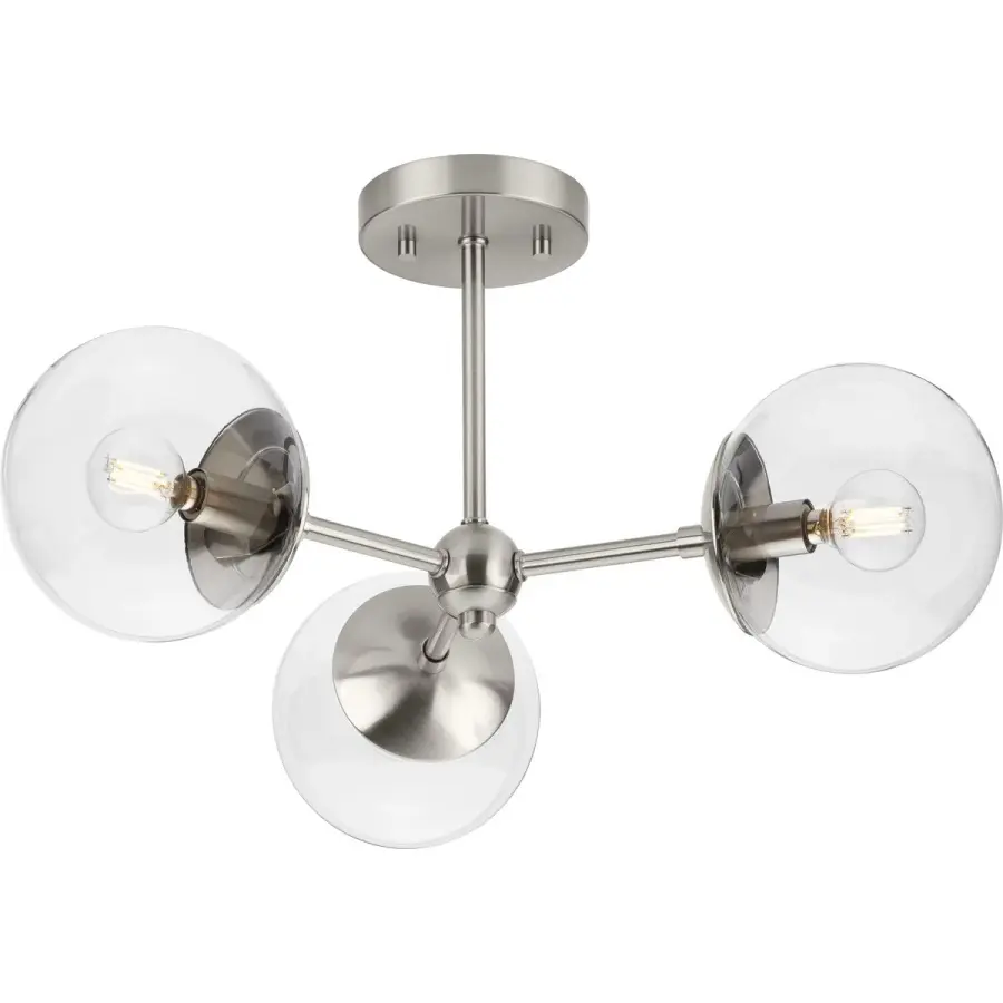 Atwell Three-Light Semi-Flush Mount in Brushed Nickel - Image 5