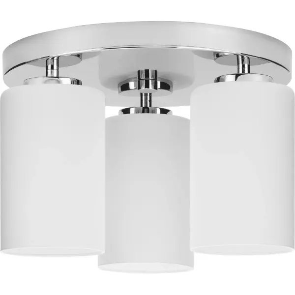 The Cofield flush mount combines mid-century modern styling with practical functionality. Its 12-inch profile and three-light configuration provide ample illumination while maintaining a low profile ideal for standard ceiling heights.