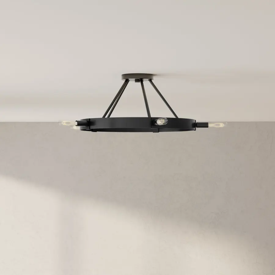 Modern Farmhouse Elegance Meets Rustic Charm in Five-Light Design - Image 2