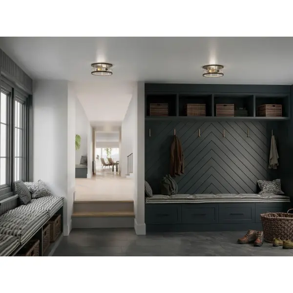 Compact Transitional Flush Mount with Coastal Charm - Image 2