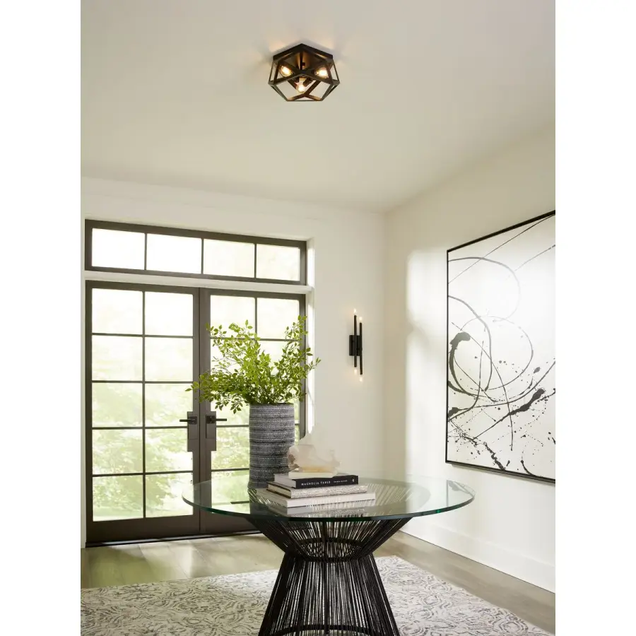 Saucedo Three-Light 14.6" Flush Mount - Image 4