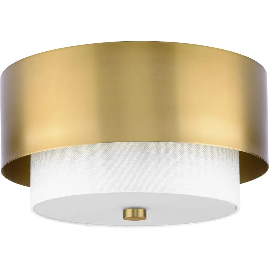 Elegant Flush Mount with Soft Linen Shade for Low-Ceiling Spaces - Image 2