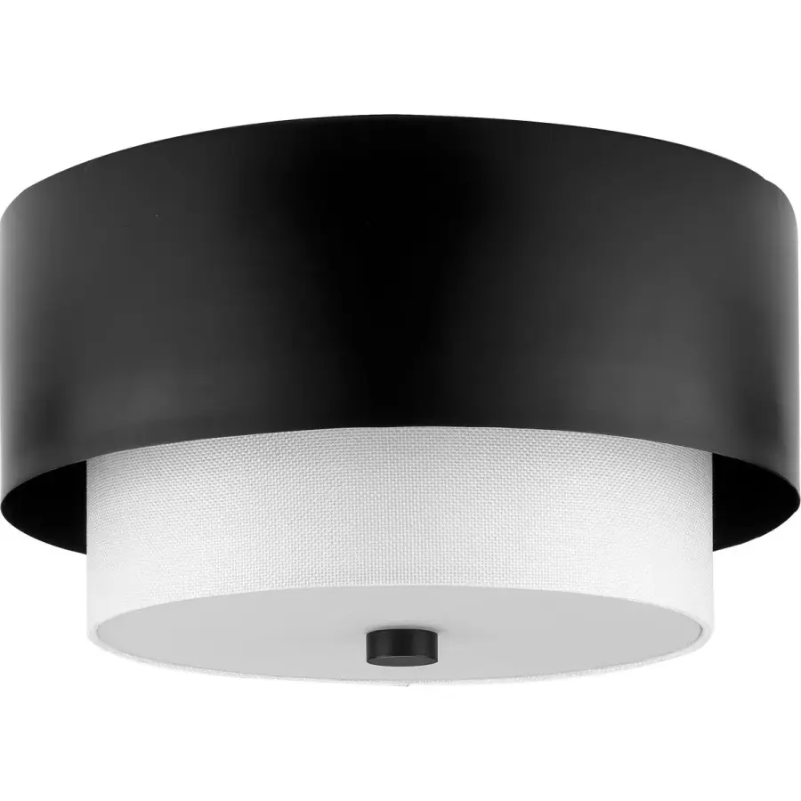 Elegant Flush Mount with Soft Linen Shade for Low-Ceiling Spaces - Image 3