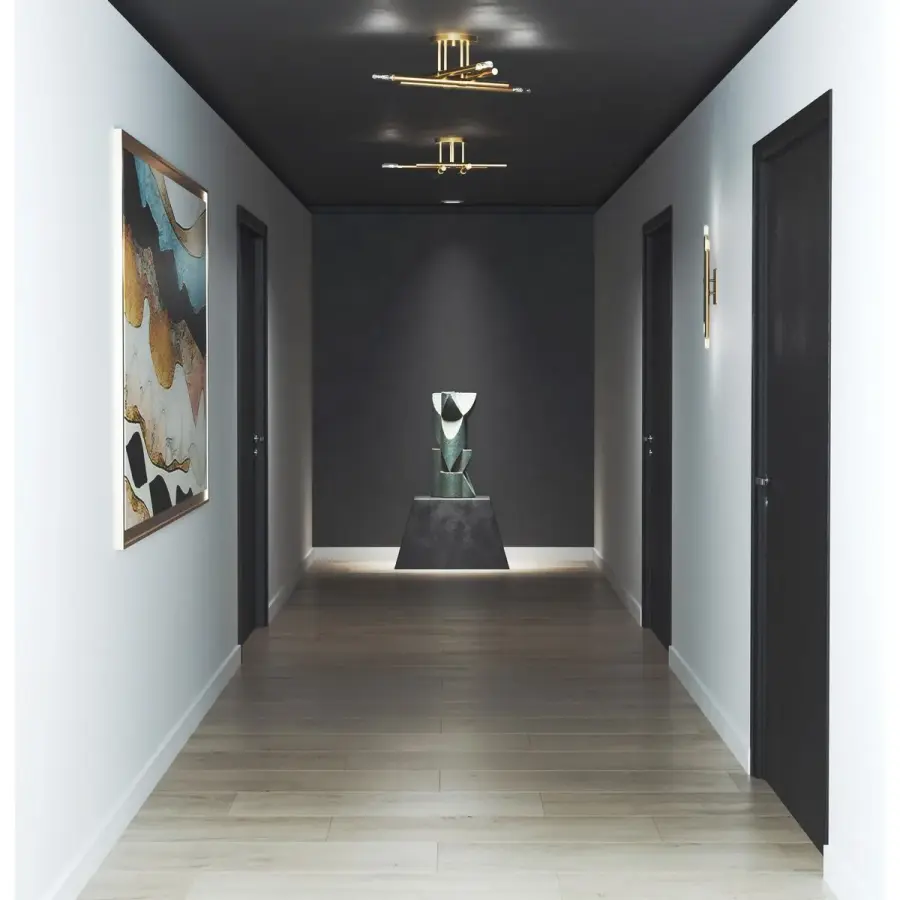 Arya Collection Four-Light 20" Semi-Flush Mount Light - Image 3