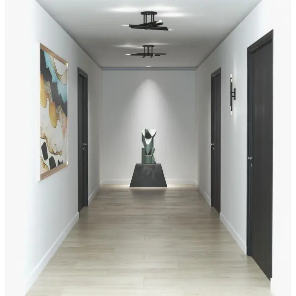 Arya Collection Four-Light 20" Semi-Flush Mount Light - Image 4