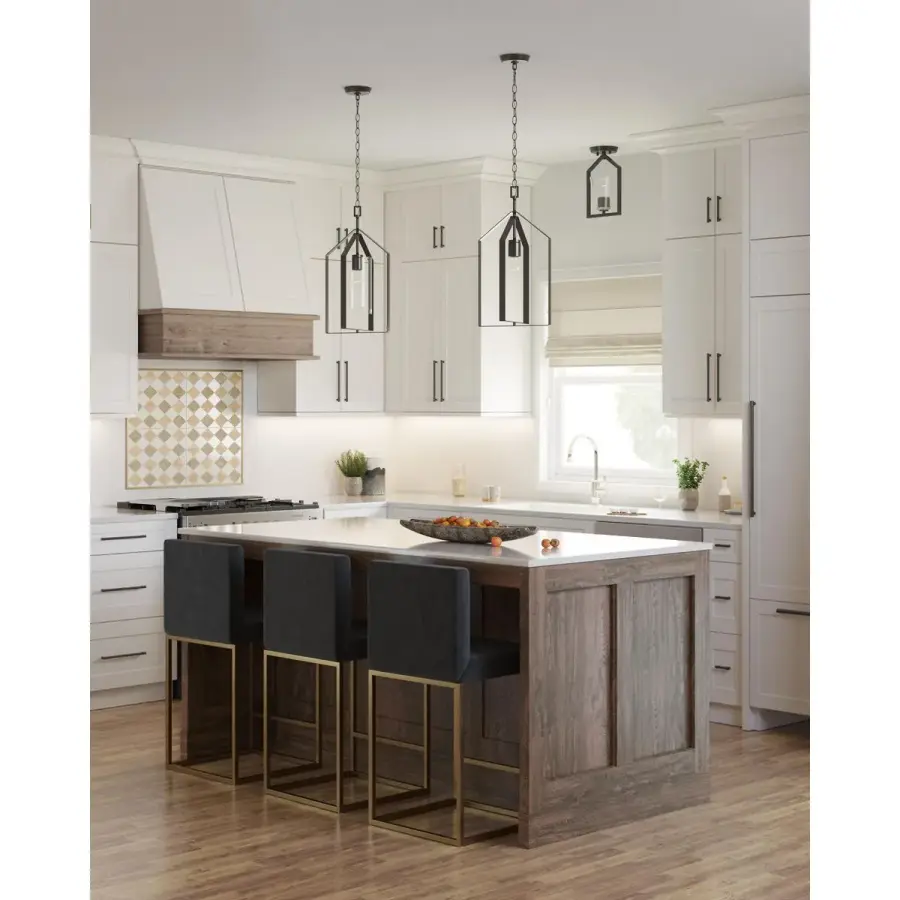 Vertex One-Light Clear Glass Semi-Flush Mount - Image 5