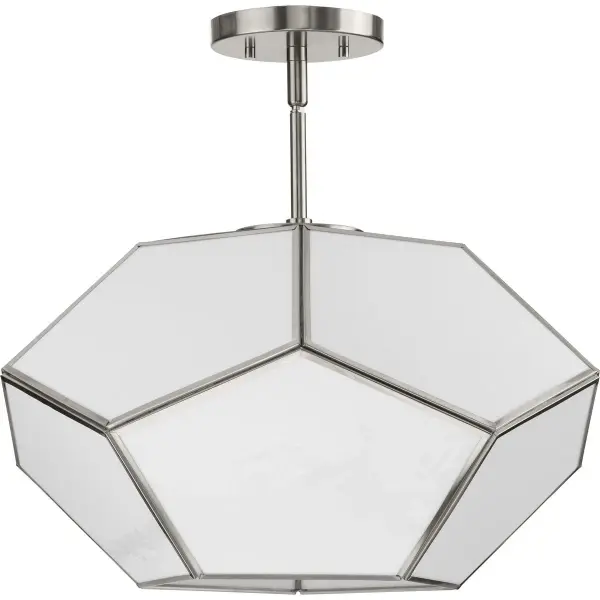 Latham Collection 18" Three-Light Flush Mount in Brushed Nickel - Image 5