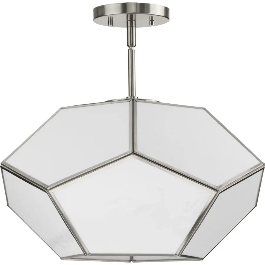 Latham Collection 18" Three-Light Flush Mount in Brushed Nickel - Image 5