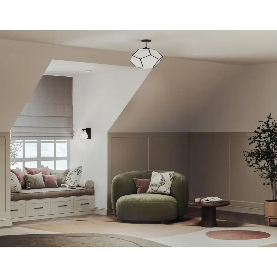 Latham Collection 18" Three-Light Flush Mount in Brushed Nickel - Image 6
