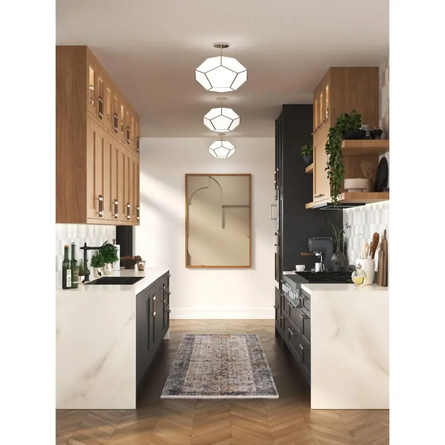 Latham Collection 18" Three-Light Flush Mount in Brushed Nickel - Image 7