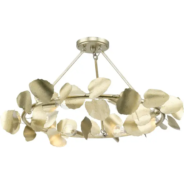 Laurel Collection Six-Light Gold Ombre Flush Mount - Image 4