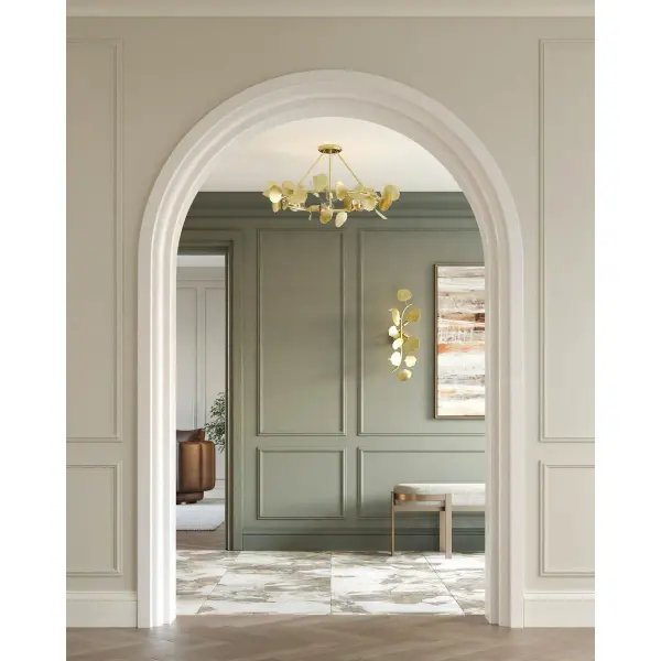 Laurel Collection Six-Light Gold Ombre Flush Mount - Image 5