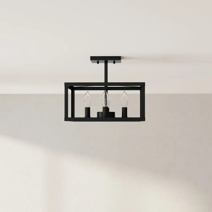 Versatile Transitional Semi-Flush with Modern Farmhouse Appeal - Image 1