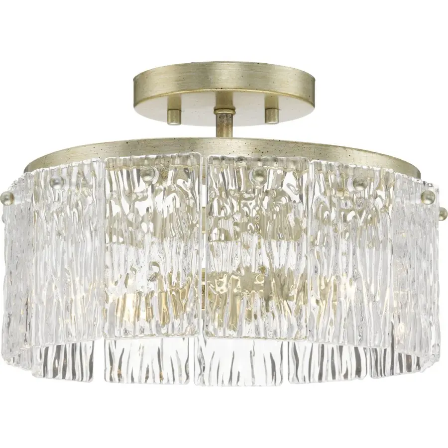 Chevall Two-Light Flush Mount in Gilded Silver - Image 2