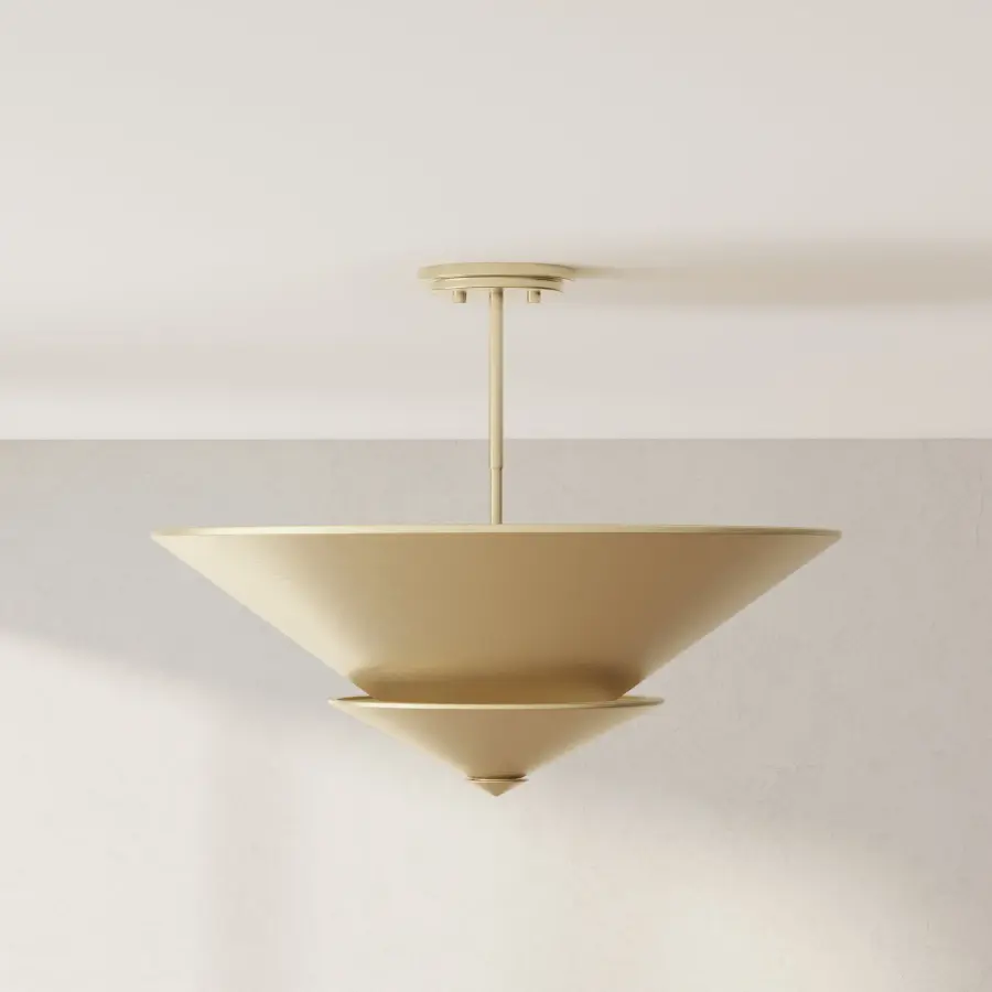 Pinellas 25" Four-Light Flush Mount in White Plaster - Image 1