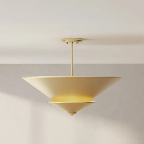 The Pinellas 25" flush mount combines traditional craftsmanship with modern functionality. Its white plaster finish and four-light configuration provide ample illumination while maintaining a low profile perfect for standard ceiling heights. - alternate view