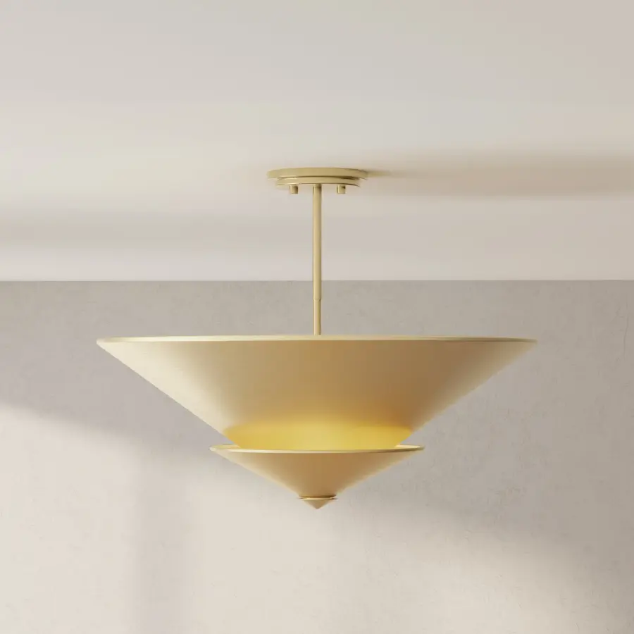 Pinellas 25" Four-Light Flush Mount in White Plaster - Image 2