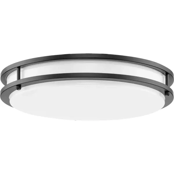 The Abide flush mount combines modern efficiency with versatile design. Its 5-CCT technology lets you customize lighting warmth, while the sleek 14" profile fits seamlessly in any space. JA8 compliant for California energy standards. - alternate view