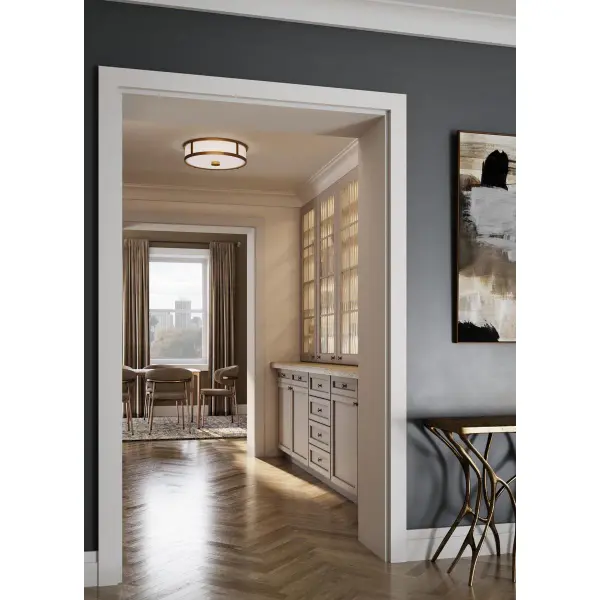 Gilliam Three-Light Flush Mount in Brushed Nickel - Image 4