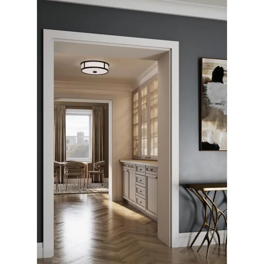 Gilliam Three-Light Flush Mount in Brushed Nickel - Image 5