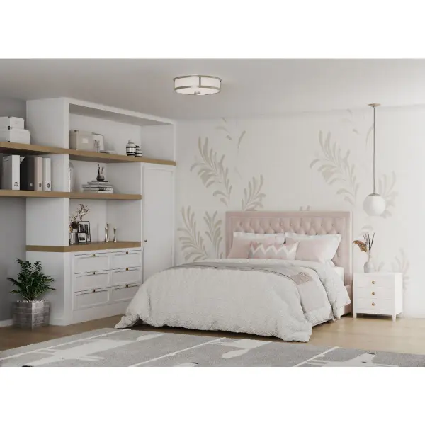 Gilliam Three-Light Flush Mount in Brushed Nickel - Image 6