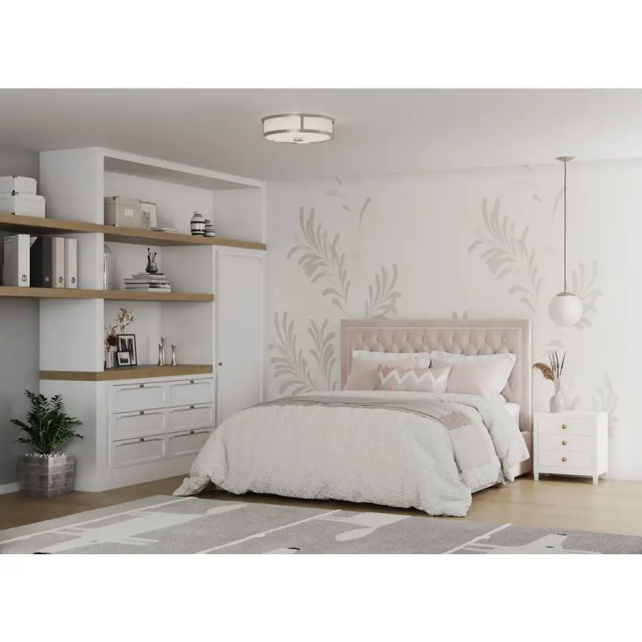 Gilliam Three-Light Flush Mount in Brushed Nickel - Image 6