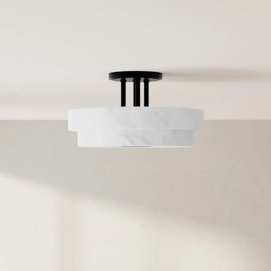 Tosca Three-Light Semi-Flush Mount - Image 1