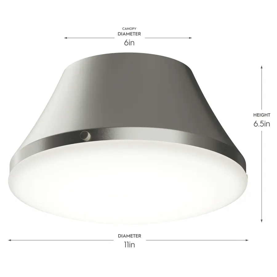 Avra Two-Light Flush Mount in Brushed Nickel - Image 4