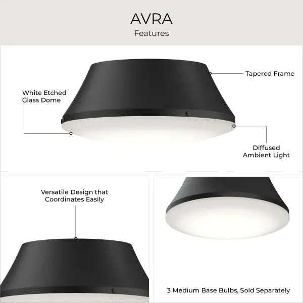 Avra Three-Light Flush Mount in Brushed Nickel - Image 13