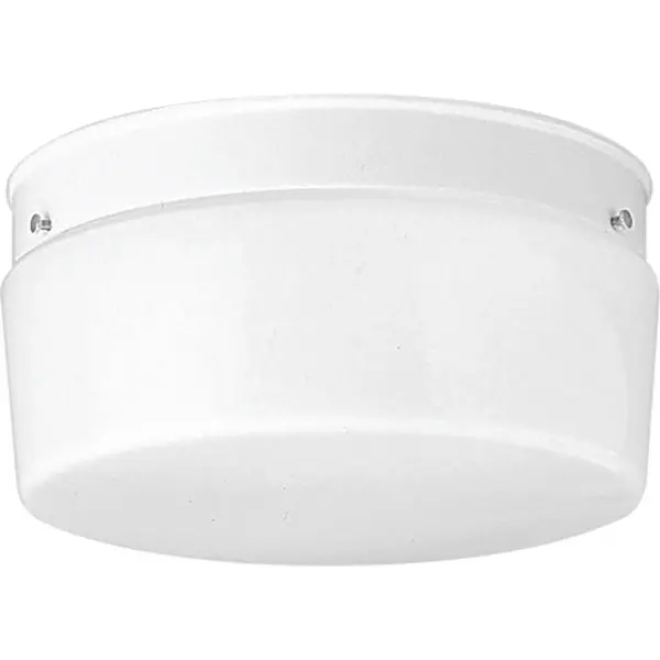 A traditional two-light close-to-ceiling fixture with clean white glass that provides ambient lighting in compact spaces. Ideal for rooms with lower ceilings or where a streamlined profile is desired.