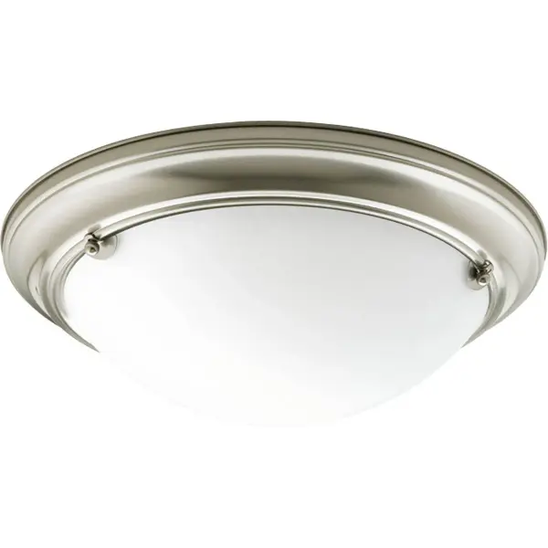 The Eclipse close-to-ceiling fixture delivers contemporary style in a compact 15-inch profile. Its brushed nickel finish and clean lines make it ideal for modern spaces with standard ceiling heights.