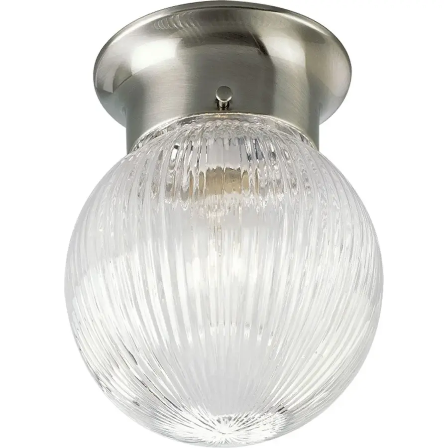 Glass Globe 6-3/8" Close-to-Ceiling Light - Image 2